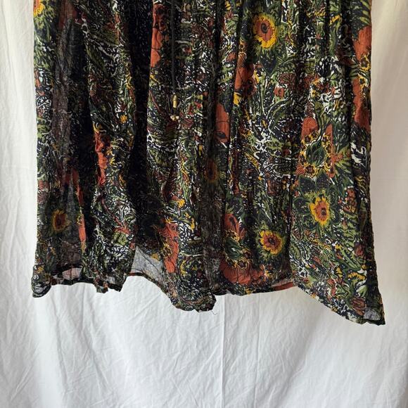 Boho floral cotton midi skirt - Picture 6 of 7